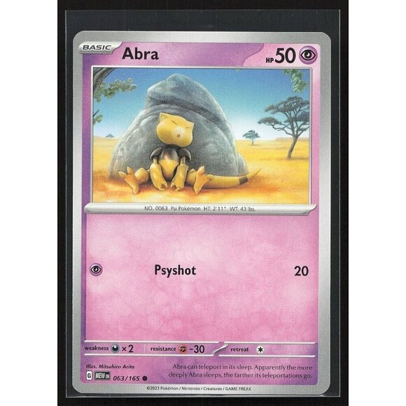 Pokemon TCG  - Abra - 063/165 - Scarlet & Violet 151 - Near Mint or Better - Picture 1 of 4